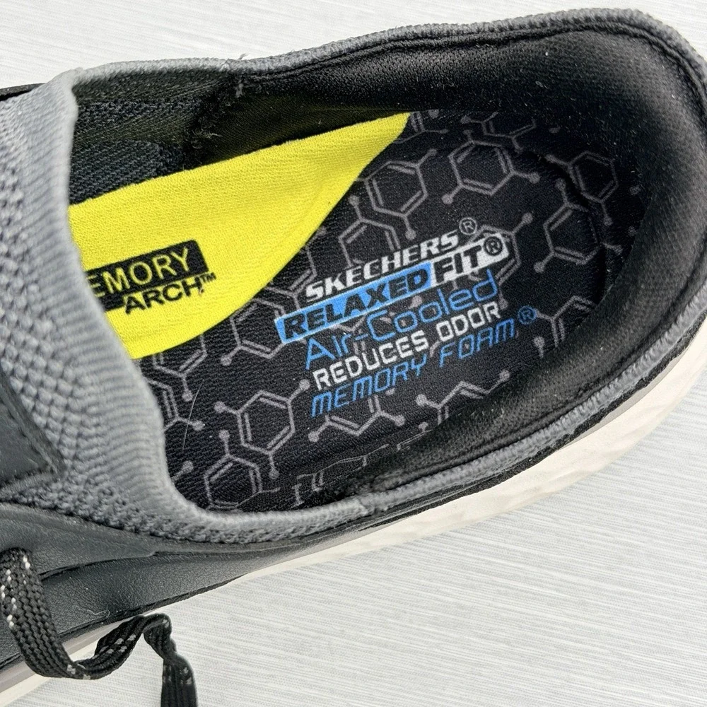 Skechers Men's 11.5 Shoes Gray Sneakers Relaxed Fit Walking Dalton 210986